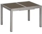 Ausziehtisch Graphit/braun 180(240)x100cm Alu/textil