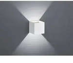 Moderne Up & Down Led Wandleuchte Louis Wei&szlig; Matt, Quadrat 10cm