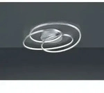 Led Decken Lampe Wohn Zimmer Ring Leuchte Silber Switch Dimmer Trio Leuchten