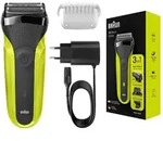 Braun Series 3 81702942 Herrenrasierapparat Folienschaber Trimmer Schwarz, Gr&uuml;n