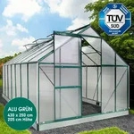 Brast Gew&auml;chshaus Aluminium Mit Fundament Rostfrei 6mm Platten 430x250x205cm...