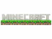 Paladone - Minecraft Leuchte Logo Minecraft weiß/grün/braun, bedruckt, aus