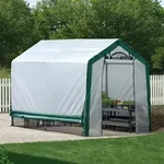 Shelterlogic - Shelter Logic Foliengew&auml;chshaus, 4,32 M2, Wei&szlig; / Gr&uuml;n, 180 X 240 X