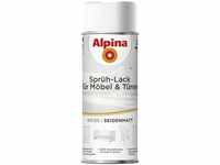 Alpina - Sprühlack für Möbel & Türen 400 ml weiß seidenmatt Sprühlacke