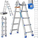 Aluleiter Mehrzweckleiter 5 10m 4x5 Sprossen Teleskopleiter Multifunktionsleiter