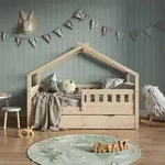 Vitalispa - Hausbett Design, Braun, 80x160 Cm Mit G&auml;stebett