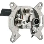 Schwaiger Sat Twin Stichleitungsdose Dse652 531 (2 Db), F Iec Silber, 3-loch, 2x F /