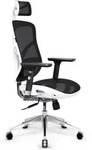 Diablo - Ergonomischer B&uuml;rostuhl Computerstuhl Chefsessel V-basic: Schwarz-wei&szlig;