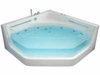 Whirlpool Badewanne - pacifico weiß mit Lichtherapie und Massage - Maße 150 x 150 x