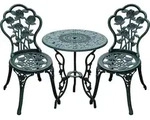 Outsunny Bistroset Gartenset Gartenm&ouml;bel 3-tlg. Balkonm&ouml;bel Set Gussaluminium Antik