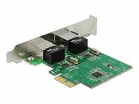 PCIe x1 Gigabit lan 2x RJ45 +Low Profile RTL8111H (89999) - Delock