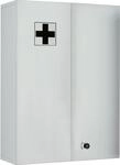 Medasa Xl Badschrank Medizinschrank F&uuml;r Wandh&auml;ngend, 2 T&uuml;ren, Mit Schloss Wei&szlig;.