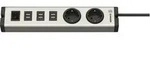 Ehmann - Usb Ladeger&auml;t 6x Usb-a, Schutzkontakt-steckdose Grau, Schwarz Innenbereich