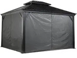 Vorhang-set Passend Zu Messina/mykonos 10x12, Anthrazit, Polyester - Sojag