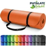 Tresko Yogamatte Fitnessmatte Gymnastikmatte Pilates 185x60x1,0cm Orange