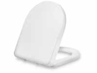 Senzano Toilettendeckel D-Form Absenkautomatik antibakteriell - Weiß -...