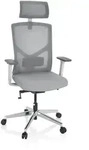 B&uuml;rostuhl / Drehstuhl Breton Pro W Stoff / Netzstoff Grau Hjh Office
