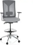 Arbeitsstuhl / Arbeitshocker Halifax Work Stoff / Netzstoff Grau Hjh Office