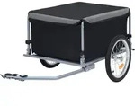 Vidaxl Bike Trailer Black And Grey 65 Kg