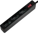 Logilink - Lps230b Steckdosenleiste Mit Schalter 3fach Schwarz Konturenstecker 1 St.