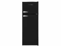 Kühlschrank freistehend 171 Liter 4 Gefrierfach Retro 144 cm schwarz Respekta
