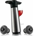 Vacu Vin Weinpumpe Edelstahl Mit 2 Stopfen, Wine Saver, Vakuumpumpe, Kunststoff,