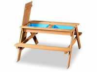 2in1 Kindersitzgruppe +Sand-und Wasserspieltisch Kinder Picknicktisch - natur -...
