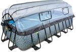 Exit Stone Pool 540x250x122cm Mit Sandfilterpumpe Und Abdeckung Und W&auml;rmepumpe -
