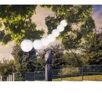 Solarbetriebene Led Outdoor Lichterkette Mit 10 Wei&szlig;en Lampions, L&auml;nge 3 Meter