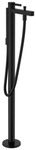 Finoris - Badewannenarbodenmatur Mit Zubeh&ouml;r, Schwarz Matt 76445670 - Hansgrohe