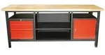 Werkbank Werktisch Arbeitstisch Werkstatttisch 3 Schubladen 1 T&uuml;r 2000x680x850cm