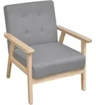 Vidaxl Sessel Hellgrau Stoff