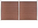 Gartenzaun Wpc 353&times;186 Cm Braun Vidaxl