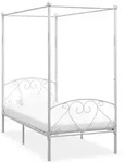 Himmelbett-gestell Wei&szlig; Metall 90 X 200 Cm Vidaxl