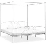 Himmelbett-gestell Wei&szlig; Metall 180 X 200 Cm Vidaxl