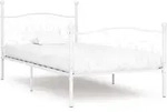 Bettgestell Mit Lattenrost Wei&szlig; Metall 90 X 200 Cm Vidaxl