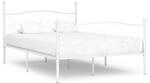 Bettgestell Mit Lattenrost Wei&szlig; Metall 120&times;200 Cm Vidaxl
