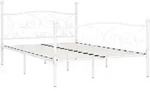 Bettgestell Mit Lattenrost Wei&szlig; Metall 160 &times; 200 Cm Vidaxl