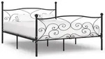 Bettgestell Mit Lattenrost Schwarz Metall 180 &times; 200 Cm Vidaxl