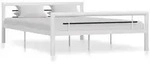 Bettgestell Wei&szlig; Und Schwarz Metall 160&times;200 Cm Vidaxl