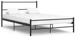 Bettgestell Mit Kopfteil Ohne Matratze Schwarz 140x200cm Metall Vidaxl
