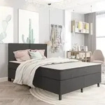 Boxspring-bettgestell Grau Stoff 180x200 Cm Vidaxl