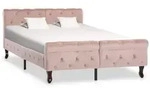Bettgestell Rosa Samt 120x200 Cm Vidaxl