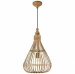 Eglo - Pendelleuchte Amsfield Braun Holz &Oslash; 35 Cm E27, Max. 60 W Pendelleuchte