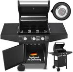 Bbq Gasgrill Louisiana 8,1 Kw Mit 3 Brenner, Grillrost, Deckel Mit Thermometer,