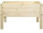Mgc24 Hochbeet Massiv F&uuml;r Kinder 79x40x50cm Kiefernholz Natur
