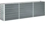 Hochbeet Verzinkter Stahl 240x40x77 Cm Grau Vidaxl