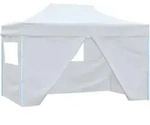 Vidaxl - Profi-partyzelt Faltbar Mit 4 Seitenw&auml;nden 280x410x315 Cm Stahl Wei&szlig;