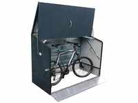 7170 Fahrradbox Fahrradgarage Gartenbox 196x89x133 cm anthrazit mit Rampe - Tepro