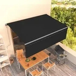 Vidaxl - Markise Automatisch Einziehbar Mit Volant 4,5x3 M Anthrazit 484472